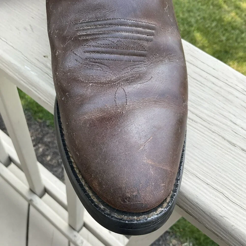 Justin 2551 Men's Stampede Western / Cowboy Boots with Round Toe Brown Size 10 D